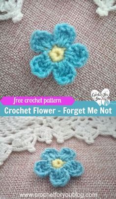 crochet flower - forget me not by free crochet pattern and video