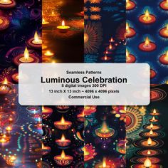 an image of candles with the words luminous celebration