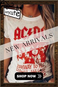 Ac/dc 1979 Highway to Hell Graphic Tee Graphic Tee Women, Highway To Hell, Women's Outfits By Occasions, Ac Dc, Women Tops, Graphic Tees, Shop Now, Casual Outfits, Clothes For Women