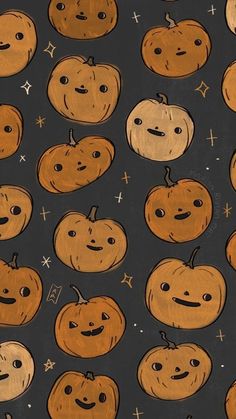 cute halloween wallpaper: pumpkins Autumn Spooky Aesthetic, Spooky Pattern Wallpaper, Halloween Phone Backgrounds Aesthetic, Fall Illustration Wallpaper, Spooky Autumn Aesthetic, Cute Halloween Wallpapers, Halloween Imagem, Helloween Wallpaper, Halloween Wallpaper Iphone Backgrounds