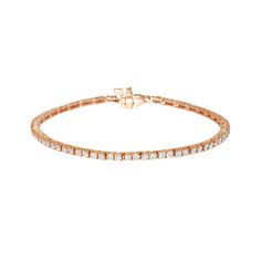 Classic Diamond Tennis Bracelet - 2.0 carat-Princess Jewelry Shop Classic Rose Gold Tennis Bracelet For Formal Events, Classic Rose Gold Bracelet With Brilliant Cut, Timeless Rose Gold Tennis Bracelet, Timeless Rose Gold Diamond Bracelet With Prong Setting, Rose Gold Diamond Tennis Bracelet With Jubilee Style, Rose Gold Diamond Tennis Bracelet Brilliant Cut, Elegant Rose Gold Tennis Bracelet With Prong Setting, Formal Rose Gold Diamond Tennis Bracelet, Rose Gold Everyday Luxury Tennis Bracelet