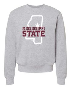 officially licensed pre-order these will ship to you within 3-10 business days Southern Magnolia, Mississippi State, Medium Long, Mississippi, Pre Order, Sweatshirts