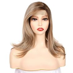 Product: Onedor Straight Synthetic Hair Lace Front Wig It is a Great Choice for Special Occasions. We Use 100% Kanekalon Premium Synthetic Hair to Achieve Most Human Like Hair. Full lace wig which is soft and comfortable imitates real scalp. There are three secure wig combs on a mesh head cap. The elastic head cap and adjustable strap designs fit all average-sized people and gives you a sense of comfort and secure. You can use This Hair Wig Enhances your hair beauty in few minutes. Color: Multic Dark Natural Blonde, Lace Front Side Part, Blonde With Dark, Blonde With Dark Roots, Natural Blonde, Natural Blondes, Golden Blonde, Dark Roots, Side Part