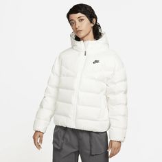 Nike Women's Storm-Fit Windrunner Down Fill Puffer Jacket Dq5903-133 $230 Large J106 J107 J108 Functional Spring Puffer Jacket For Streetwear, Spring Functional Puffer Jacket For Streetwear, Spring Functional Streetwear Puffer Jacket, Spring Athleisure Puffer Outerwear, Sporty Puffer Jacket For Outdoor Spring Activities, Sporty Spring Outdoor Puffer Jacket, Nike Hooded Puffer Jacket For Spring, Sporty White Puffer Jacket For Streetwear, Sporty Spring Puffer Jacket For Sports