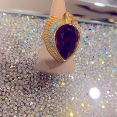 Questions? Leave A Comment Below! Egyptian Style, Avon Jewelry, 7 Rings, Elizabeth Taylor, Purple Gold, Womens Jewelry Rings, Leave A Comment, Size 7, Women Jewelry