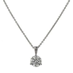 Fire and Ice 18K White Gold Diamond Solitaire Pendant Necklace Ice Diamond, Diamond Solitaire Pendant, Sophisticated Jewelry, Diamond Ice, Solitaire Pendant Necklace, Solitaire Pendant, Fire And Ice, Diamond Pendant Necklace, Brilliant Diamond