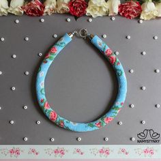 This vintage print necklace is made of high-quality Czech beads. It is an original creation based on floral motifs and patterns. The necklace is highly versatile, suitable both for everyday wear and formal occasions. Features: Color: blue, pink, green. Length (approximate): 43 cm (16.94 in) You must be completely satisfied. If you find merchandise unsatisfactory for any reason, return it within 10 days and your money will be refunded without questions. This necklace in green color https://www.et Blue Handmade Vintage Choker, Vintage Blue Handmade Choker, Necklace Crochet, Modern Necklace, Modern Necklaces, Necklace Blue, Necklace Boho, Czech Beads, Floral Motifs