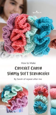 how to make crochet caron simply soft scrunches