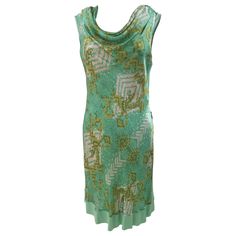 Versace Collection green dress totally made in italy in size s total lenght 70 cm