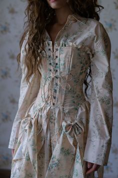 The Villa A La Mode Corset Organza Corset, Silk Dressing Gown, Corset Skirt, Puff Dress, Cord Lace, Victorian Fashion, Cotton Dresses, Silk Dress, Yorkshire