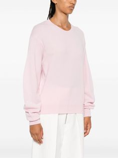 Find MRZ Crew-neck Sweater on Editorialist. rose pink virgin wool-cashmere blend knitted construction brushed finish crew neck long sleeves ribbed cuffs and hem unlined straight hem Women's Sweaters, Hair Serum, Emilio Pucci, Cardigan Jacket, Pink Sweater, Crewneck Sweater, Rose Pink, Crew Neck Sweater, Designing Women