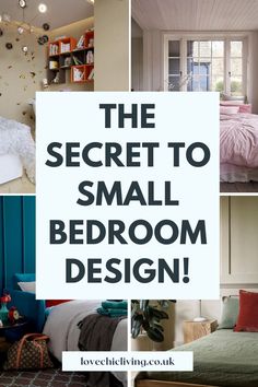 the secret to small bedroom design is that you can use it for storage and organization