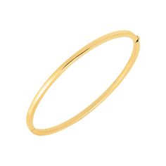 Roberto Coin 18K Yellow Gold Oval Bangle Modern Oval Yellow Gold Bangle, Modern Yellow Gold Oval Bangle, Timeless Oval Gold Bracelet Gift, Oval 14k Yellow Gold Bracelet, Timeless Oval Gold Bracelet For Gift, 14k White Gold Oval Bracelet, Timeless Oval Gold Bracelet, Luxury Oval Bangle For Formal Occasions, Modern Yellow Gold Oval Bracelets