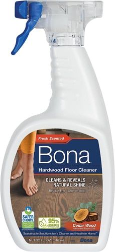 a bottle of bona hardwood floor cleaner