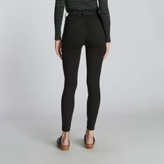 The Way-High® Skinny Jean Black – Everlane Versatile High-rise Bottoms For Everyday, Stretch Mid-rise Cotton Jeggings, Versatile High Rise Cotton Jeans, Everyday Mid-rise Elastane Jeans, Fitted Elastane Bottoms For Everyday Wear, Stretch Jeans For Everyday, Casual High-stretch Cotton Bottoms, High Stretch Cotton Bottoms For Spring, High Rise Elastane Jeans