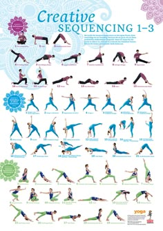 the poster shows how to do yoga for beginners