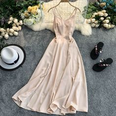 Cute A line chiffon short dress fashion dressFabric: chiffonColor: purple, red, apricot, yellow, blue, green, orange, blackSize(cm): S, M, L(1inch=2.54cm)S length 109cm bust 84cm waist 68cmM length 110cm bust 88cm waist 72cmL length 111cm bust 92cm waist 76cm&ltp&gtPlease check the size carefully when you choose items, thank you.&lt/p&gt&ltbr/&gt Maxi Dress V Neck, Beach Evening, Chiffon Dress Short, Beach Holiday Dresses, Beige Long Sleeve, Long Skirt Fashion, Short Dress Styles, Chiffon Shorts, Preppy Dresses