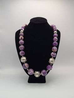 Designer Meran 925 Silver Balinese Filigree Graduated Chunky Beaded Amethyst Necklace  Item w#819 Clean and in good condition  Signed Meran  Marked 925  Indonesia  Graduated Beaded Genuine Amethysts Welcome to Westgate Jewels! At Westgate Jewels, we specialize in vintage estate jewelry, vintage designer jewelry, Vintage Native American jewelry and wears, Collectables, and Vintage fine karat gold and sterling silver jewelry. Our Collection Our shop features items in estate, antique, and vintage c Bethlehem Pa, Amethyst Beads, Amethyst Necklace, Cool Necklaces, Estate Jewelry, Dublin, Handcrafted Jewelry, Necklace Lengths, 925 Silver