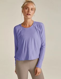 Featherweight Daydreamer Pullover | Beyond Yoga Everyday Raglan Sleeve Sweatshirt, Versatile Long Sleeve Top With Thumbholes For Spring, Stretch Long Sleeve Top With Thumbholes For Everyday, Spring Long Sleeve Top With Ribbed Cuffs, Relaxed Long Sleeve Top For Spring Everyday Wear, Relaxed Fit Long Sleeve Top For Spring, Relaxed Fit Long Sleeve Top For Spring Everyday Wear, Fall Athleisure Tops With Raglan Sleeves, Solid Color Long Sleeve Top With Thumbholes For Loungewear