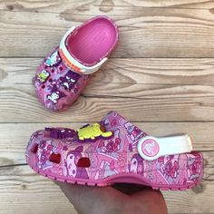 Brand New Crocs Classic Hello Kitty Clog Toddler Size C10 Toddler Size C11 Kids Size J3 / Women’s Size 5 - Sold Cute Synthetic Clogs For Playtime, Cute Pink Clogs For Spring, Playful Pink Synthetic Clogs, Fun Multicolor Non-slip Clogs, Playful White Clogs, Playful Multicolor Clogs With Round Toe, Playful Clogs With Round Toe For Playtime, Playful Round Toe Clogs For Playtime, Playful Multicolor Round Toe Clogs