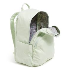 Sized to carry everything you need for a busy day at school, work or travel, this large backpack will carry it all in style! Outlet Exclusive Exterior features a front zip compartment (containing two slip pockets) Padded laptop compartment Interior features a zip pocket Zip closures Accommodates up to a 17" laptop. Vera Bradley Outlet Essential Large Backpack in Sea Glass Green Sea Glass Green, Preppy Gifts