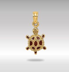 *The pendant COMES WITH the chain if you select one of our chain options * 5% OFF TOTAL PRICE, when you purchase the chain and pendant combo (The price shown is after the discount) Pendant and Chains Details: Material Type14k Gold Avg. Weight1.43 Grams Height20 mm/ .79 in Width9.25 mm/ .36 in Bail Length    5 mm Bail Width    4.5 mm Introducing the 14K Gold Tortoise Charm Necklace with Brown Enamel, a uniquely detailed piece that beautifully captures the essence of nature. This 3D turtle pendant 3d Turtle, Animal Themed Jewelry, Turtle Charm, Turtle Shell, Turtle Pendant, Themed Jewelry, Rich Textures, Animal Theme, Charm Necklace