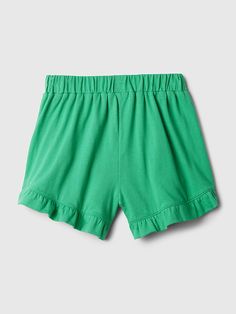 babyGap Mix and Match Ruffle Shorts | Gap Playful Spring Pajama Shorts, Green Gap Shorts For Summer, Green Short Bottoms By Gap, Gap Green Short Bottoms, Green Gap Shorts, Green Pajama Shorts With Elastic Waistband For Spring, Green Cotton Pajama Shorts With Elastic Waistband, Playful Bottoms With Elastic Waistband For Playwear, Playful Shorts For Playtime