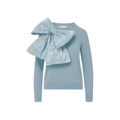 introducing our first ever signature bow sweater: the patricia. made from 100% merino wool and finished with our signature hand tied bow.  we're welcoming her for pre-spring in an all new color: ice! we've finished her with a silk dupioni bow for an extra luxurious touch.  content: 100% merino wool from sudwolle (out o Elegant Blue Cashmere Sweater, Fitted Chic Merino Wool Sweater, Chic Fitted Merino Wool Sweater, Elegant Fine Knit Blue Sweater, Elegant Blue Fine Knit Sweater, Elegant Blue Merino Wool Sweater, Chic Fine Knit Merino Wool Sweater, Spring Long Sleeve Sweater With Bow, Long Sleeve Sweater With Bow For Spring