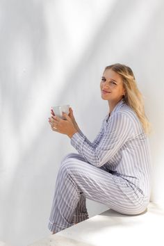 "SHOP SETS ON SALE IN STORE: https://www.etsy.com/shop/SelineLounge?listing_id=551059730&ref=related#items Carolina Blue Winterland PJ Set Get cozy with this ultra-soft modal jersey sleep set, which is offered with a embroidered monogram on front and back. Soft, stetchy and smooth, our exclusive striped PJs are inspired by menswear but tailored for a woman. DETAILS Pants: elasticized drawstring waist Shirt: notch collar and buttoned placket Contrast Piping Detail Machine washable SIZING Mix Striped Pjs, Bridesmaid Pajama, Bridesmaid Pajamas, Navy Bridesmaids, Bridal Pajamas, Grey Bridesmaids, Bridesmaid Pyjamas, Personalized Pajamas, Pajamas Gift