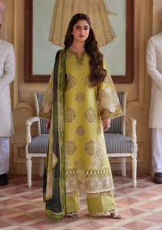 Brand: ELAF PremiumProduct Code: ELE-05 MEENAHCollection: Elaf Premium Eid Edition Unstitched Spring SummerFabric: Lawn Design Details: Schiffli Lawn Front 0.76-Meter Schiffli Lawn Back 0.76-Meter Schiffli Lawn Sleeves 0.65-Meter Embroidered Organza Front Left & Right Motifs 01-Pair Embroidered Organza Front + Back Daman Border 1.6-Meter Embroidered Organza Sleeves Border-01 01-Meter Embroidered Organza Sleeves Border-02 1.10-Meter Digital Printed Pure Tissue Silk Dupatta 2.5-Meter Solid Dyed Ca Luxury Multicolor Lawn Suit With Zari Work, Luxury Jamawar Lawn Suit With Zari Work, Luxury Embroidered Lawn Suit In Jamawar, Luxury Printed Motifs Lawn Suit For Workwear, Luxury Chanderi Lawn Suit With Zari Work, Luxury Multicolor Lawn Suit For Diwali, Luxury Cotton Silk Lawn Suit With Resham Embroidery, Luxury Designer Lawn Suit With Resham Embroidery, Luxury Multicolor Lawn Suit With Dupatta