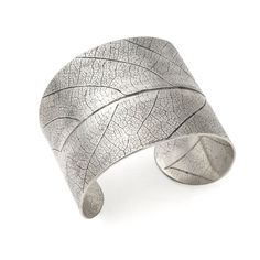 Wear this Leaf cuff to remind you to be conscious of where you receive your energy from.  This cuff is made of 100% recycled silver. A portion of this sale is donated to Ancient Forest Alliance, an organization advocating for old growth trees in BC, Canada.  The Leaf Cuff is embossed with the texture of Magnolia leaves, with a pressing of a leaf on the inside + the outside. They’re made by hand and are unique as each fingerprint is, thus vein patterns look slightly different than pictured. Each Jann Arden, Magnolia Leaves, Ancient Forest, Shine Your Light, Jewelry Antique, Bc Canada, Feel Happy, Recycled Silver, The Leaf