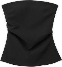 Chic Strapless Stretch Camisole, Black Bandeau Tank Top With Built-in Bra, Elegant Bandeau Tank Top, Stretch Bandeau Camisole, Black Stretch Halter Neck Tube Top, Party Bandeau Tank Top, Strapless Camisole For Night Out, Solid Color Bandeau Tank Top For Party, Black Halter Neck Tank Top With Built-in Bra