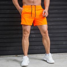 Orange Athletic Moving Shorts - ActiveOne Happiness Checklist, Workout Bottoms, Mens Workout Shorts, Short Zipper, Men's Workout, Paypal Money, Fitness Shorts, Orange Pants, Bottom Workout