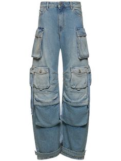 Lvr exclusive fern wide cargo jeans - The Attico - Women  | Luisaviaroma The Attico, Cargo Jeans, Flat Espadrilles, Heeled Loafers, Swim Accessories, Shearling Jacket, Ski Wear, Low Waist, Swimwear Tops