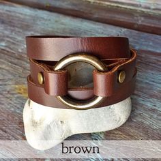 The Petite Leather and Brass Bracelet | Brown | Black | English Tan | Natural | Cocoa, Leather Wrap Joanna Gaines Jewelry, Stacking Jewelry, Leather Bracelet For Women, Jewelry Stacking, Leather Bracelets Women, Canvas Leather Bag, Reading Pa, Brass Bracelet, Stacked Jewelry