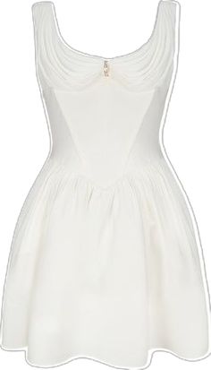 Elegant A-line Corset Dress With Boned Bodice, White A-line Corset Dress For Formal Occasions, White Ruched Feminine Corset Dress, Silk A-line Dress With Boned Bodice, White Mini Dress With Pleated Bodice, Elegant Cream Dress With Sheer Bodice, Elegant Silk Corset Dress For Formal Occasions, White Mini Dress With Pleated Fitted Bodice, Silk Corset Dress With Pleated And Fitted Bodice