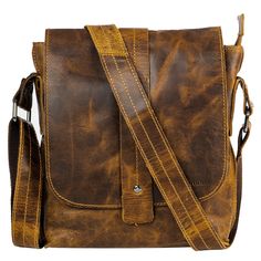 This GREENWOOD Bag made from full-grain cowhide leather offers quality materials and a timeless design. Larger items fit well into the two-part main compartment. Smaller items, such as cell phones, wallet or writing utensils, can be stored in the practical organizer compartment with style holders. In addition, another zipped inner compartment offers space for valuable items. The convenient use of the bag allows an adjustable shoulder strap as well as a practical magnetic closure system. Each bag is an absolutely unique piece that has been handmade. Width 22cm Height 24cm Depth 6cm Weight 0.35 kg 100% genuine leather  Split main compartment with zip pocket for valuables  Organizer pockets and pencil loops in the front main compartment  Zip pocket on the back of the bag  Practical magnetic l Modern Leather Shoulder Bag With Waxed Finish, Brown Leather Shoulder Bag With Waxed Finish, Modern Brown Bags With Waxed Finish, Brown Textured Leather Bags, Everyday Carry Textured Leather Brown Bag, Brown Textured Leather Bag For Everyday Carry, Modern Brown Shoulder Bag With Waxed Finish, Rectangular Leather Shoulder Bag For Everyday Carry, Business Leather Bag With Waxed Finish