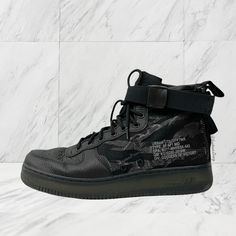 Nike- Sf Af1 Mid Qs Shoes In Black/Black- Cargo Khaki Size Men’s 9 Aa7345 001. Gently Worn, Well Taken Care Of. Please Review All Photos For Signs Of Normal Light Wear Prior To Purchasing. 2lbs,7.6oz. (El85) Af1 Mid, Nike Sf Af1, Nike Sf, Cargo Khaki, Black Cargo, Mens Shoes Sneakers, Men's Nike, Black Nikes, Nike Men