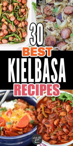 the best keebbasa recipes are on display in this collage with text overlay