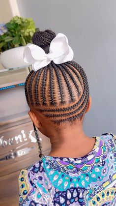 Instagram Back To School Hairstyles Black Kids Natural Hair No Braids, Medium Large Knotless, Cute Hairstyles For Black Kids, Baby Braid Styles, Freestyle Cornrows, Kids Cornrow Hairstyles Natural Hair, Toddler Braid Styles, Babies Hairstyles, Kids Cornrow Hairstyles