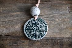 Rustic Necklace, Ceramic Pendant With Leather Strap, Adjustable Length, Hand-made, Ammonite, Star, Tree of Life, Unisex - Etsy White Round Pendant Necklace With Nature-inspired Style, White Earthy Everyday Jewelry, White Bohemian Jewelry With Waxed Cord, Earthy Everyday White Jewelry, Bohemian White Waxed Cord Jewelry, Adjustable White Nature-inspired Necklace, White Adjustable Nature-inspired Necklace, White Adjustable Earthy Necklace, White Adjustable Earthy Necklaces