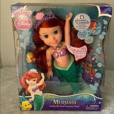 the little mermaid doll is in its box