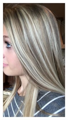 Light Brown Hair With Platinum Blonde Highlights, Partial Platinum Highlights, Highlights And Lowlights Blonde Straight Hair, Hair Grey Highlights, Cool Blonde Partial Highlights, Icy Blonde Highlights With Lowlights, Hair Copper Highlights, Bob Haircut Bangs, Bright Blonde Partial Highlights