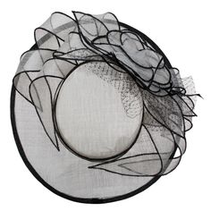 Flower Netting Sinamay HatMade of 100% sinamay straw.ONE SIZE fits most ladies with elastic size adjustable string inside, fitting up to 7 1/4.Fitted with a satin inner hatband.Adult/Women.Crown measures 3.5 inches deep.Brim measures 4 inches wide.Hand wash only.Imported. Gorgeous two tone sinamay fashion hat for ladies.Round top crown.A large flower decoration is accented on one side.Netting is detailed.Edge of brim is trimmed.Brim is stiff and slightly downturned.Our woman's fashionable sinama Flower Netting, Sinamay Hat, Dressy Hats, Derby Horse, Sinamay Hats, Elegant Hats, Tea Parties, Round Top, Outdoor Events