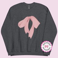 Pink Bow Sweatshirt, Coquette Aesthetic and Clothing, Balletcore, Bachelorette Party Favor, Valentine's Gift, Thoughtful Present for Here - Etsy Cotton Sweater As Fall Gift, Cotton Sweater For Fall, Perfect As A Gift, Pink Relaxed Fit Sweatshirt As Gift, Cute Pink Sweatshirt For Gift, Cute Pink Sweatshirt As Gift, Pink Top As Gift For Fall, Pink Top As Fall Gift, Pink Crew Neck Sweatshirt Gift, Pink Crew Neck Sweatshirt For Gift