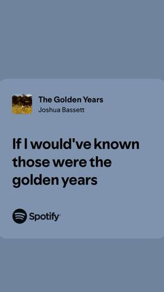 the golden years quote from joshua bassett