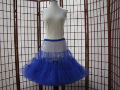 Petticoat Royal Blue Tulle Custom Order | Etsy Stretch Tulle Petticoat With Attached Cancan, Blue Tulle Petticoat For Party, Blue Fitted Petticoat For Party, Blue Fitted Tulle Petticoat, Fitted Blue Tulle Petticoat, Fitted Petticoat With Attached Cancan For Dance, Fitted Tulle Petticoat For Costume Party, Fitted Tulle Petticoat For Costume, Fitted Tulle Petticoat For Spring