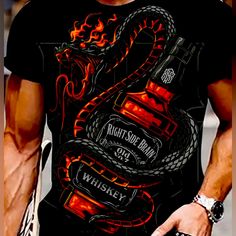 New Retro Style Y2k Right Side Whiskey With Snake Double Sided Black Color Men’s Size Large Soft Material Cool Style Design Look Rock Country Retro Vintage Look Style 15$ Oh Best Offer. Black Urban Top With Sublimation Print, Urban Black Top With Sublimation Print, Urban Black Tops With Sublimation Print, Black Graphic Tee With All Over Print, Whiskey Shirt, Look Rock, Snake Design, New Retro, Tee Design