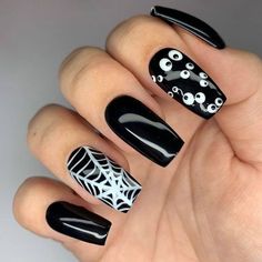 October Nails, Halloween Nail Designs, Halloween Nail, Halloween Nail Art