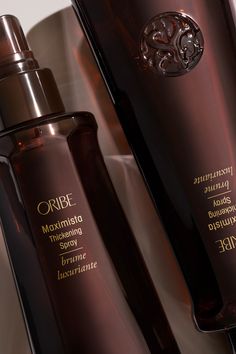 Bigger is better. This thermal-protective body-builder helps you expand to your absolute fullest with enduring lift and hold. How to use: Spray on damp hair, section by section, from roots to ends and blow-dry to the highest volume. Ingredients: Thickening Copolymers provide instant, amplified volume with lasting hold. Oribe Signature Complex (Watermelon, Lychee and Edelweiss Flower) defends hair from oxidative stress, photoaging and the deterioration of natural keratin, all while protecting fro Hair Content, Edelweiss Flower, Eye Makeup Art, Body Builder, Curly Hair Care, Luxury Hair, Beauty Skin Care Routine, Skin Care Essentials, Blow Dry